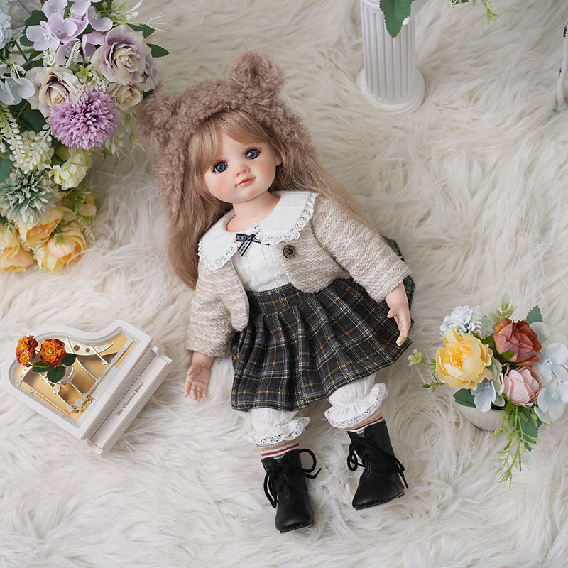 16‑Inch/40cm Porcelain Fabric Country‑Style Dress-up Doll Collectible with Fully Hand‑Painted Face‑Up - Reborn Doll Australia
