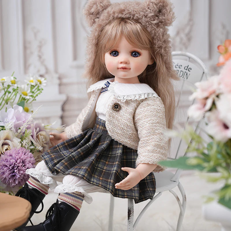 16‑Inch/40cm Porcelain Fabric Country‑Style Dress-up Doll Collectible with Fully Hand‑Painted Face‑Up - Reborn Doll Australia