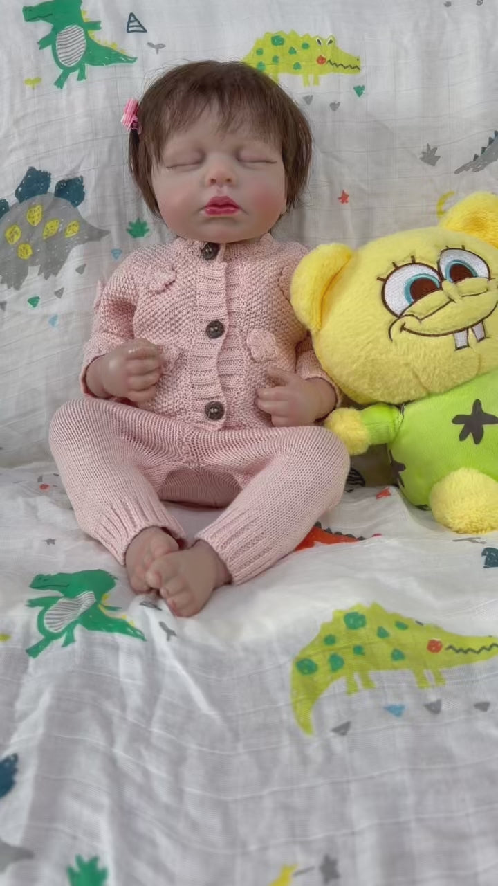 19 inch Reborn dolls handmade toy gift for children with full vinyl body