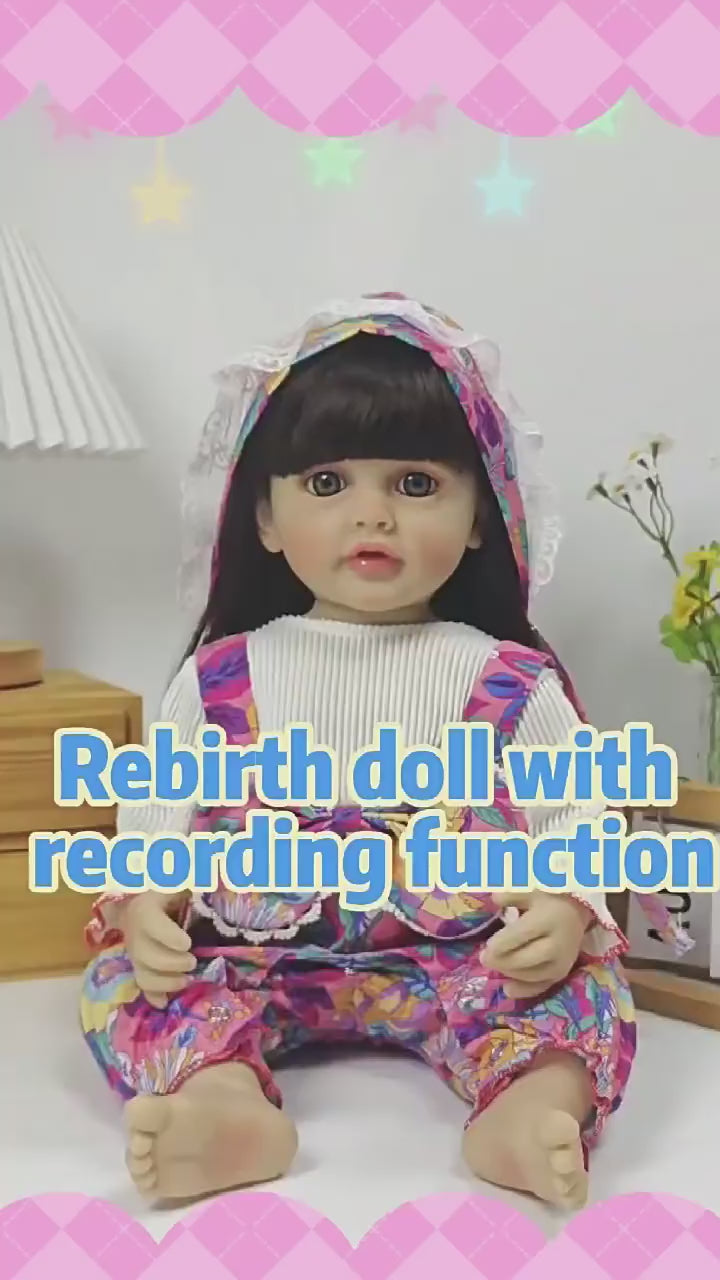 22 Inch Sound‑Sensor Reborn Doll with Full Vinyl & Cloth Body Versions, Engaging Playmate for Children and Adult Collectors for Special Occasions