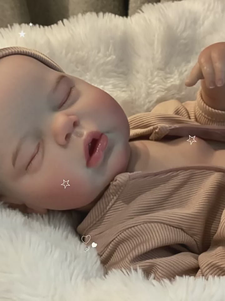 19 inch simulation doll Reborn doll exquisite painted 3D skin gift for children