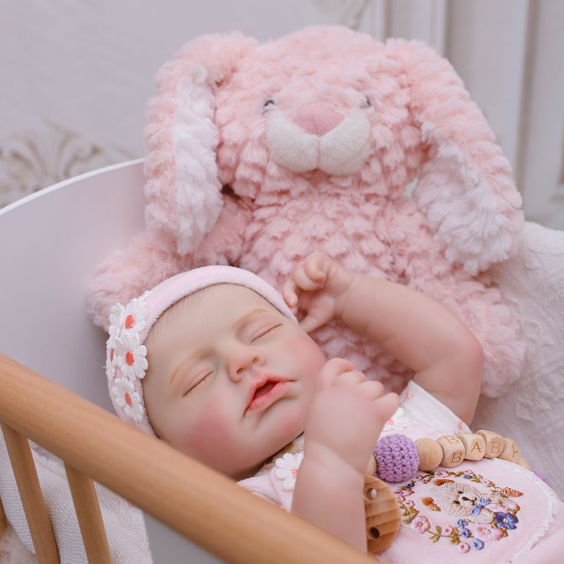 20 Inch/50cm Adorable Lifelike Sleeping White Girl Newborn Baby Doll Collectible - Reborn Doll Australia