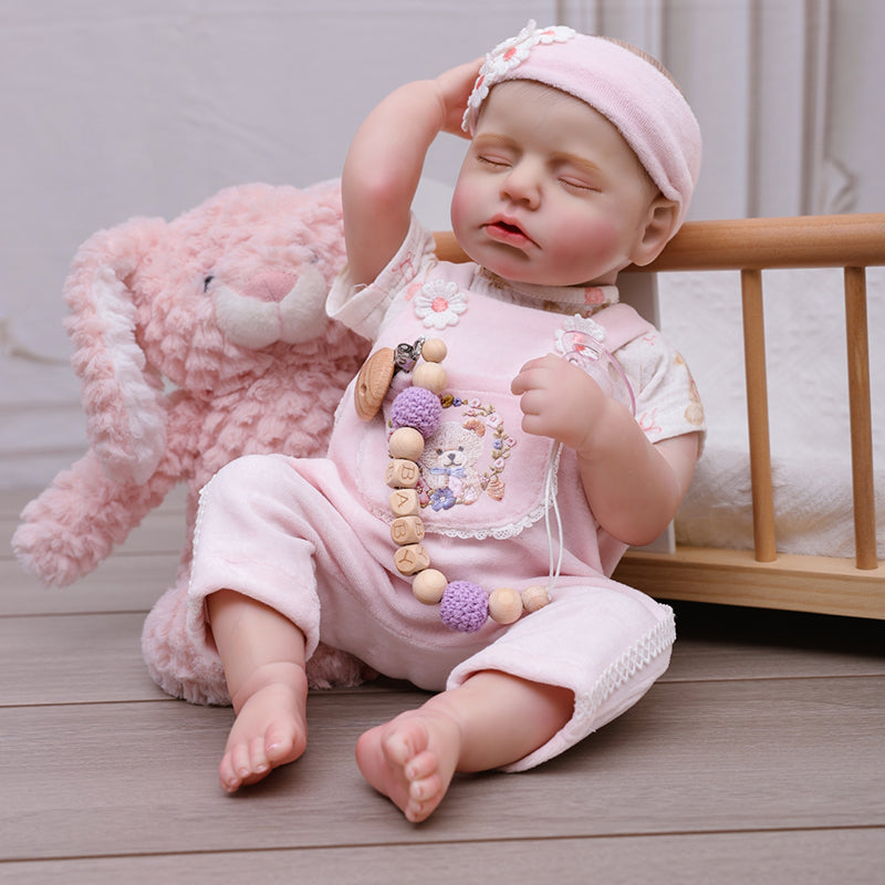 20 Inch/50cm Adorable Lifelike Sleeping White Girl Newborn Baby Doll Collectible - Reborn Doll Australia