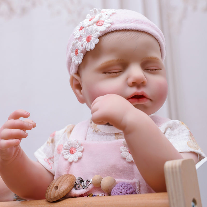 20 Inch/50cm Adorable Lifelike Sleeping White Girl Newborn Baby Doll Collectible - Reborn Doll Australia