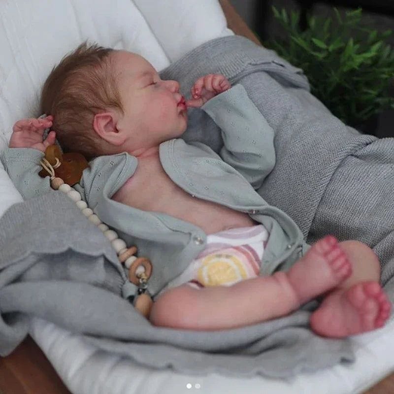 18-Inch/45cm Sleeping Reborn Juan Doll - 45cm Full Body Vinyl Waterproof Baby with Rooted Hair - Reborn Doll Australia