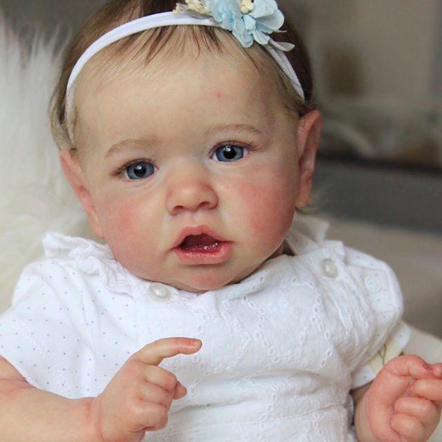 22-Inch/55cm Full Body Vinyl Reborn Girl - 55cm Life-Size Waterproof Baby Doll with Rooted Hair & Bathable Body - Reborn Doll Australia