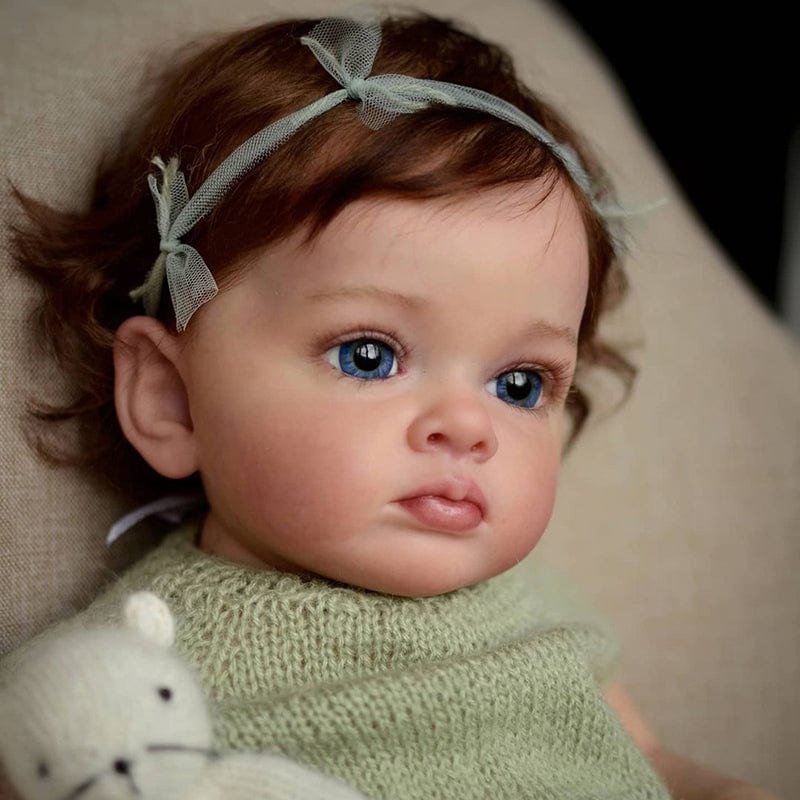 22-Inch/55cm Full Body Vinyl Reborn Girl Doll - Realistic 55cm Waterproof Bathable Baby with Rooted Hair - Reborn Doll Australia