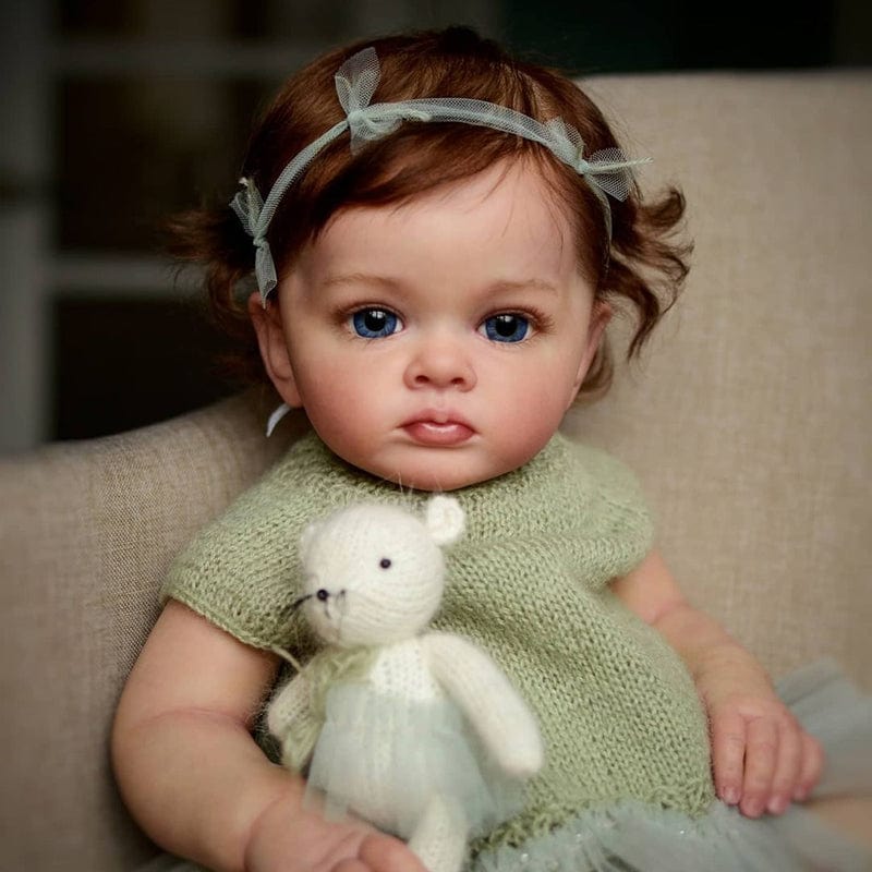 22-Inch/55cm Full Body Vinyl Reborn Girl Doll - Realistic 55cm Waterproof Bathable Baby with Rooted Hair - Reborn Doll Australia