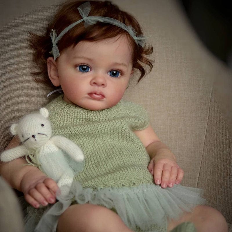 22-Inch/55cm Full Body Vinyl Reborn Girl Doll - Realistic 55cm Waterproof Bathable Baby with Rooted Hair - Reborn Doll Australia