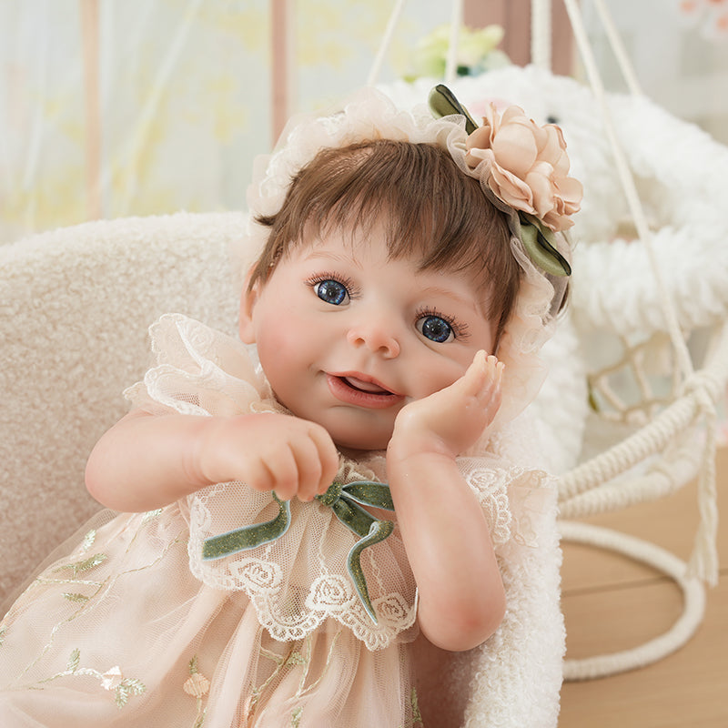 20-Inch/50cm Realistic Reborn Baby Doll Full Vinyl Body Lifelike Small Babe Doll - Reborn Doll Australia