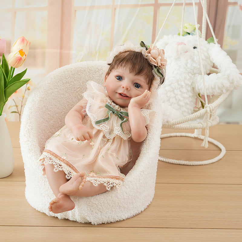 20-Inch/50cm Realistic Reborn Baby Doll Full Vinyl Body Lifelike Small Babe Doll - Reborn Doll Australia