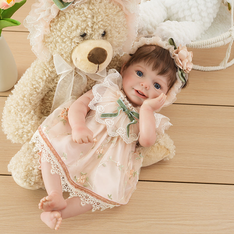 20-Inch/50cm Realistic Reborn Baby Doll Full Vinyl Body Lifelike Small Babe Doll - Reborn Doll Australia