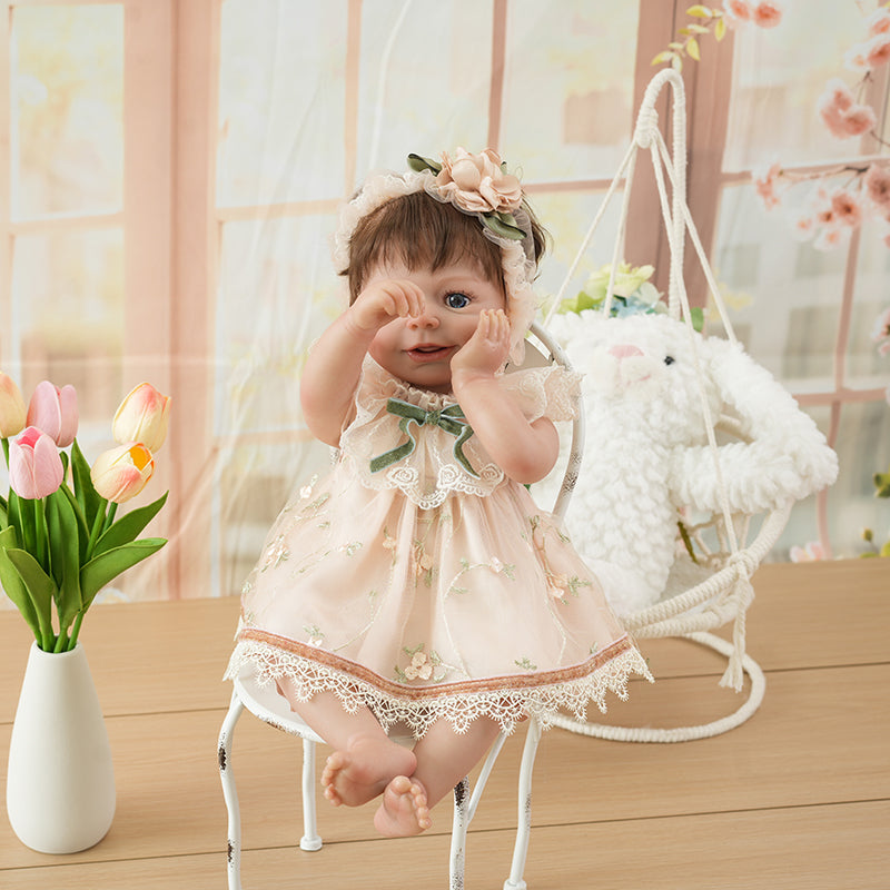 20-Inch/50cm Realistic Reborn Baby Doll Full Vinyl Body Lifelike Small Babe Doll - Reborn Doll Australia