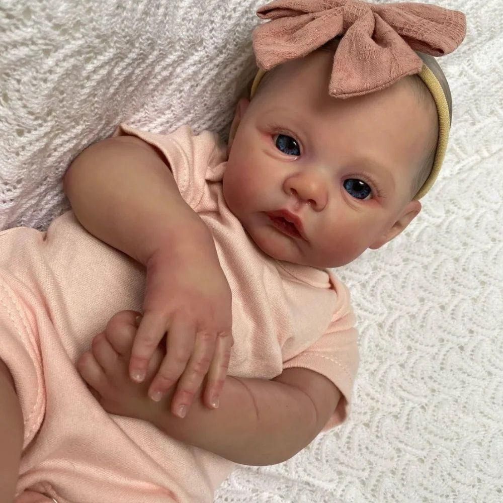 18-Inch/45cm Full Vinyl Reborn Baby Girl - 49cm Anatomically Correct Waterproof Doll with Hand-Painted Hair - Reborn Doll Australia