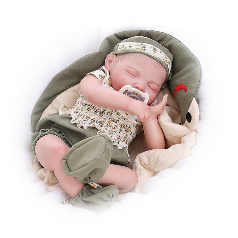 20-Inch/50cm Hard Vinyl Lifelike Sleeping Newborn Baby Dolls - Reborn Doll Australia