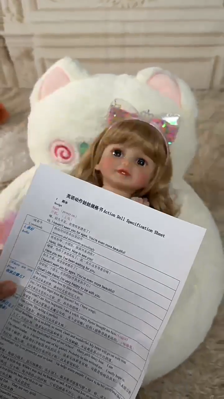 Russian English Spanish Crying and Laughing Dialogue 22 inch Full Plastic Rebirth Doll Simulation Baby Doll Girl
